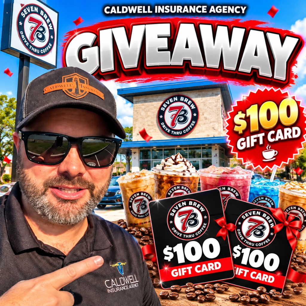 @Caldwell Insurance Agency Seven Brew $100 Gift Card Giveaway Showcase